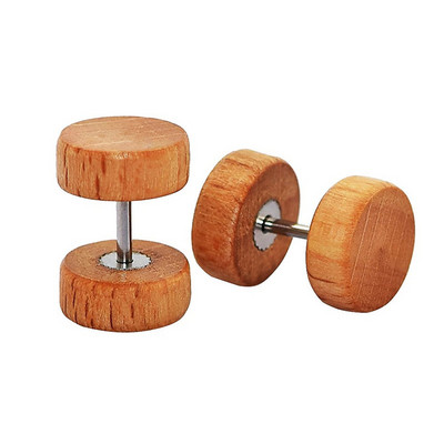 1paar, puidust kõrvarõngad, meeste 6–14 mm roostevabast terasest meeste kõrvarõngad, puidust võltsitud kõrvatroppide mõõteriistad.