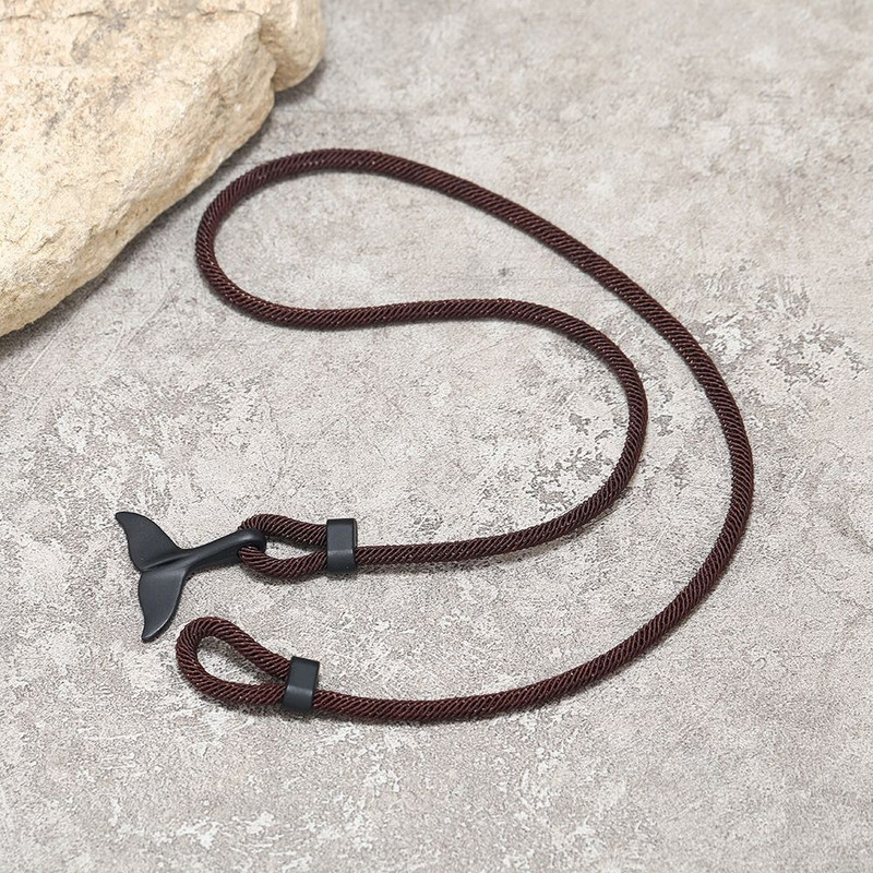 Trendikas vaalasaba käevõrud naiste meeste punutud randmepael Mitmevärviline võluv köiskett käevõru, reguleeritav topeltklambriga ehted