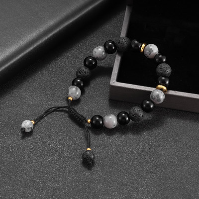 Klasična ručno pletena crvena kožna narukvica/metalno magnetsko zatvaranje muška narukvica Ležerna ulična zabava Nakit Nakit