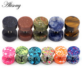 Alisouy 2 komada, nove naušnice, modni nakit, ženski piercing s šipkom za uši, punk muške naušnice, piercing s nitnama u 10 boja