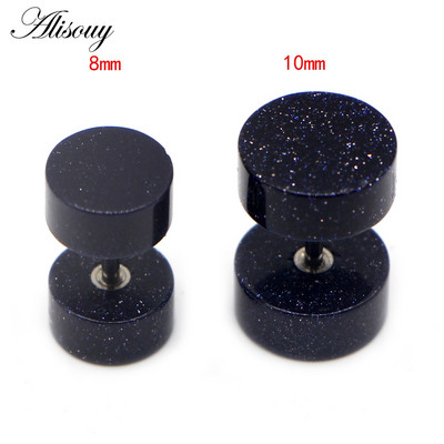 Alisouy 2 komada, nove naušnice, modni nakit, ženski piercing s šipkom za uši, punk muške naušnice, piercing s nitnama u 10 boja