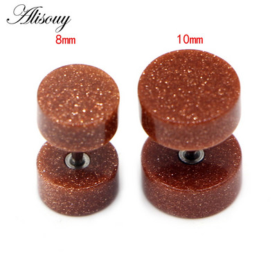 Alisouy 2 komada, nove naušnice, modni nakit, ženski piercing s šipkom za uši, punk muške naušnice, piercing s nitnama u 10 boja