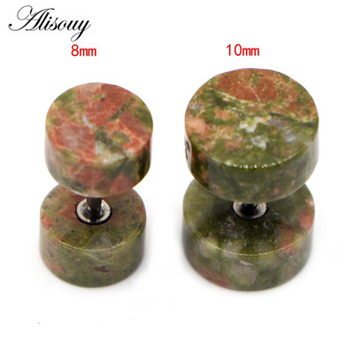 Alisouy 2 komada, nove naušnice, modni nakit, ženski piercing s šipkom za uši, punk muške naušnice, piercing s nitnama u 10 boja