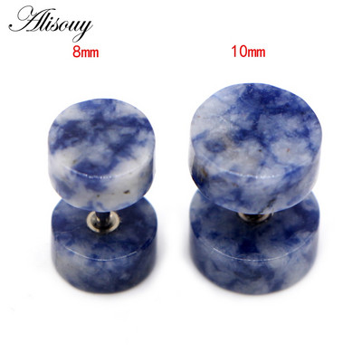 Alisouy 2 komada, nove naušnice, modni nakit, ženski piercing s šipkom za uši, punk muške naušnice, piercing s nitnama u 10 boja