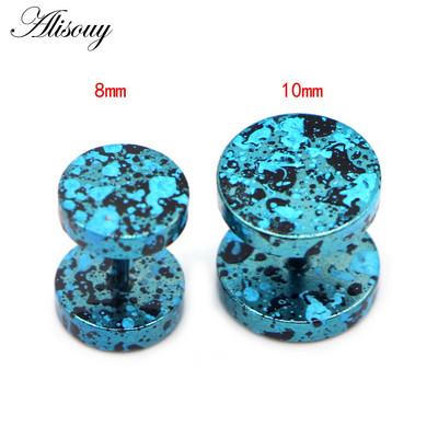 Alisouy 2 komada, nove naušnice, modni nakit, ženski piercing s šipkom za uši, punk muške naušnice, piercing s nitnama u 10 boja