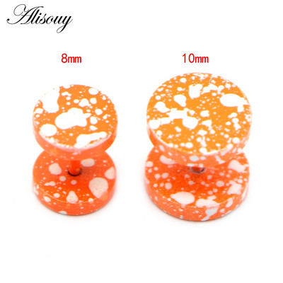 Alisouy 2 komada, nove naušnice, modni nakit, ženski piercing s šipkom za uši, punk muške naušnice, piercing s nitnama u 10 boja