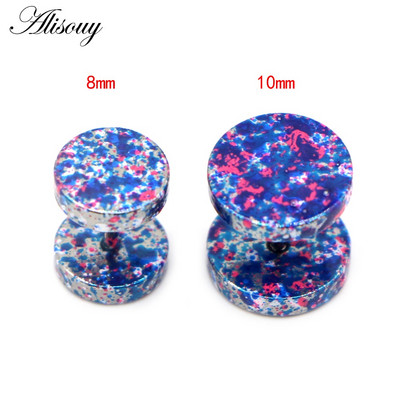 Alisouy 2 komada, nove naušnice, modni nakit, ženski piercing s šipkom za uši, punk muške naušnice, piercing s nitnama u 10 boja