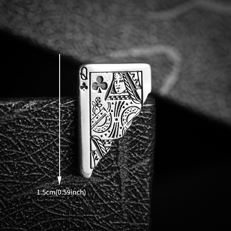 Loominguline mängukaart King Poker K Silt Vask Kõrvarõngad Mehed Naised Punk Isiksus Postitus Labidid Trend Ehted Kingitus