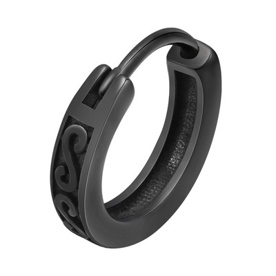 Meeste rõngastega kõrvarõngad, uued gooti mustad Infinity S tekstuuriga huggies, väikesed minimalistlikud roostevabast terasest kõrvarõngad, kingitused talle ehted