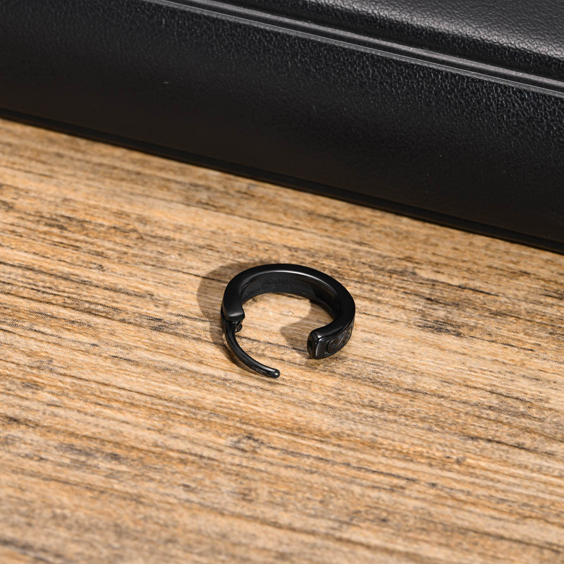 Meeste rõngastega kõrvarõngad, uued gooti mustad Infinity S tekstuuriga huggies, väikesed minimalistlikud roostevabast terasest kõrvarõngad, kingitused talle ehted