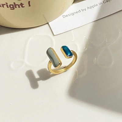 Retro kullavärvi kahekordse õliga tilguti avatud sõrmused naistele Luksuslikud ebakorrapärased reguleeritavad sõrmesõrmused 2023 uued trendikad pulmaehted