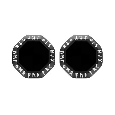 Ανδρικά τριγωνικά σκουλαρίκια Vnox Octagon, Ανοξείδωτα σκουλαρίκια Viking Rune Almut Stud, Γεωμετρικά κοσμήματα αυτιών