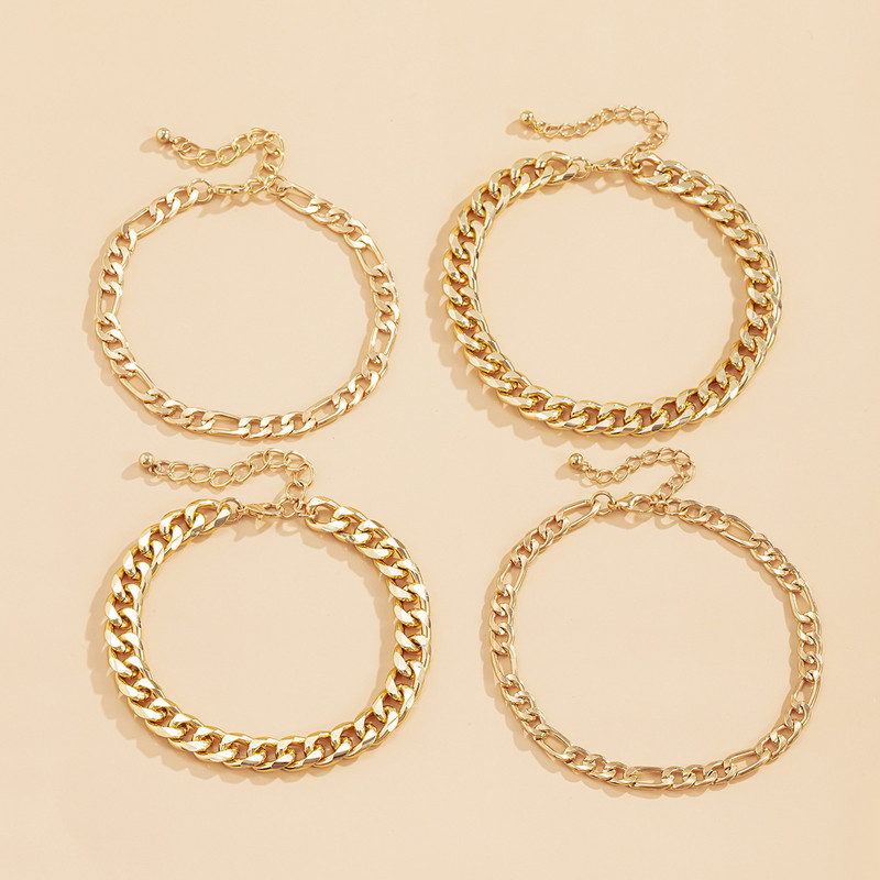 Mitmekihiline kullavärvi metallist jalavõrude komplekt naiste 2022 vintage paljajalu sandaalid, suvised käevõrud, tüdrukute glamuuri moeehted