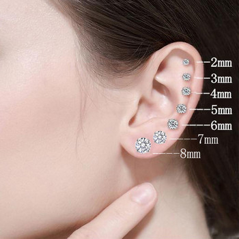 1 чифт кристали от неръждаема стомана Обеци за мъже, жени Неизбледняващи обеци за уши Бижута