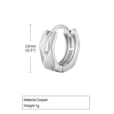 Mprainbow Geometric Hoop naušnice, Rock Punks nepravilne okrugle naušnice, šarm nakit za muškarce i dječake