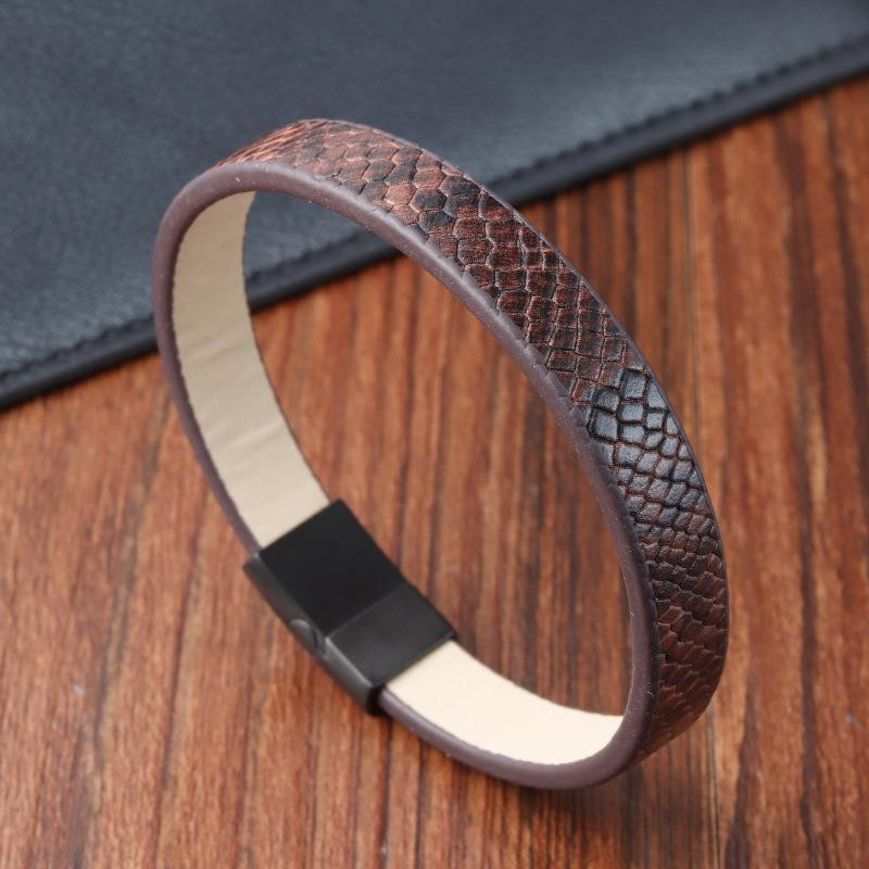 Jiayiqi punk-maomustriga nahast käevõrud hiphopi must käevõru meestele, roostevabast terasest magnet, lahe meeste ehe käevõru