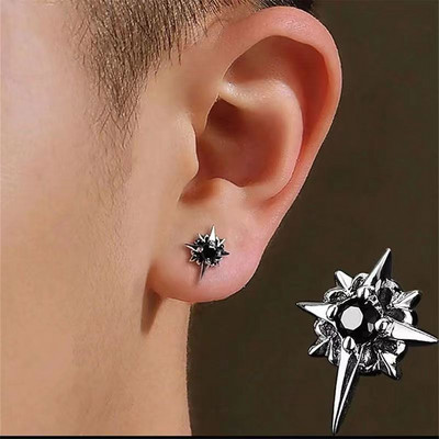 Vintage gotičke naušnice s krunom od cirkonija za muškarce, žene, modni rock party za noć vještica, darovi za maturalnu večer, nakit