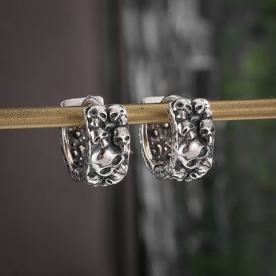 Vintage gotičke naušnice s krunom od cirkonija za muškarce, žene, modni rock party za noć vještica, darovi za maturalnu večer, nakit