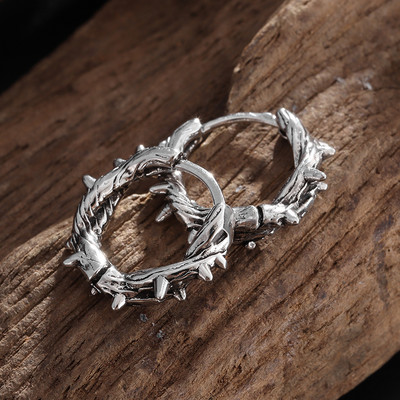 Vintage gotičke naušnice s krunom od cirkonija za muškarce, žene, modni rock party za noć vještica, darovi za maturalnu večer, nakit