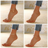Γυναικεία Bohemian Heart Infinity Summer Anklets για Γυναικείες Βραχιόλια Αστραγάλου Κοριτσίστικα Ξυπόλητα στο πόδι Αξεσουάρ κοσμημάτων δώρου