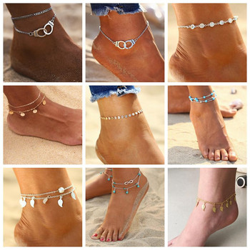 Γυναικεία Bohemian Heart Infinity Summer Anklets για Γυναικείες Βραχιόλια Αστραγάλου Κοριτσίστικα Ξυπόλητα στο πόδι Αξεσουάρ κοσμημάτων δώρου