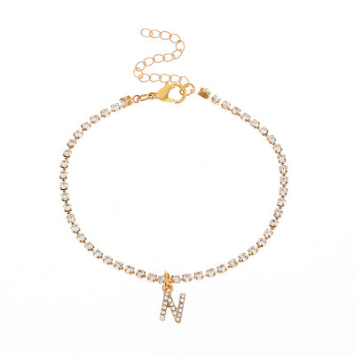 Tiny Crysta Letter jalavõrud Naistele Tähestik Kuuba Link Keti Jalatarvikud Mood Suvised Rannaehted Kingitused