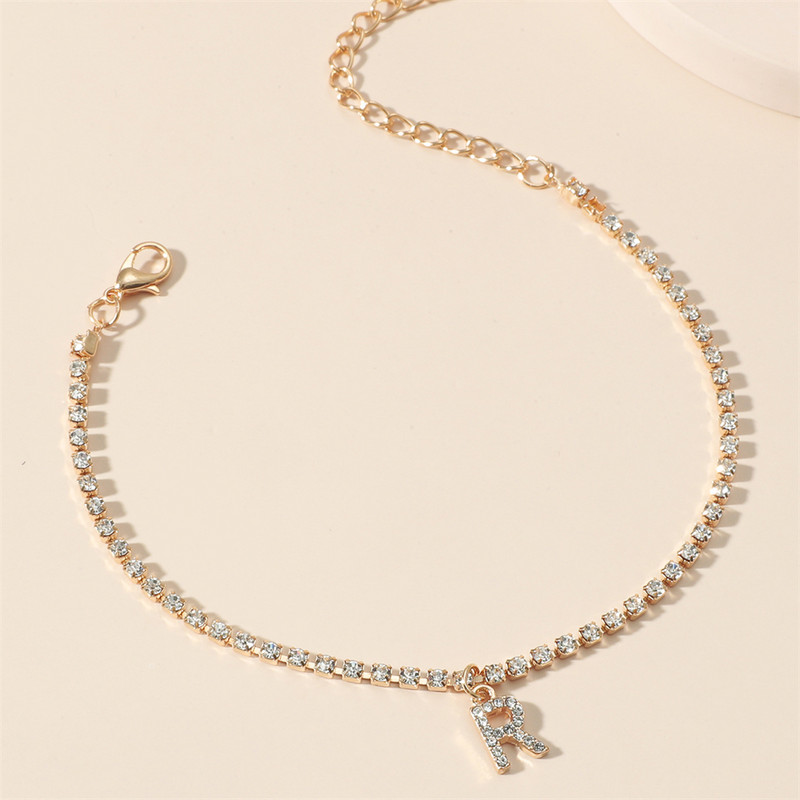 Tiny Crysta Letter jalavõrud Naistele Tähestik Kuuba Link Keti Jalatarvikud Mood Suvised Rannaehted Kingitused