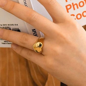 Ρομαντικό δαχτυλίδι από ανοξείδωτο ατσάλι για γυναικείο δώρο γενεθλίων σε σχήμα καρδιάς Βέρες γάμου Πολυτελή ποιοτικά κοσμήματα χονδρική Dropshipping
