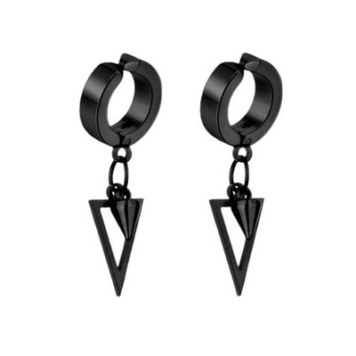 1 paar Unisex Punk Drop kõrvarõngaid naistele Meestele Ehted Aksessuaarid Roostevabast terasest geomeetriline kolmnurkne koonuskõrvarõngas Kingitus