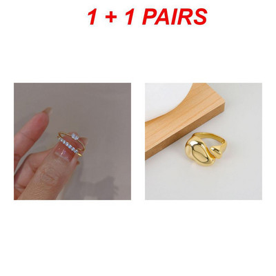 2023. aasta uued trendsõrmused roostevabast terasest sõrmused naistele kullavärvi õõnsad laiad sõrmused, meeste peo-sõrmeehted, aksessuaarid