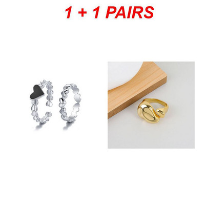 2023. aasta uued trendsõrmused roostevabast terasest sõrmused naistele kullavärvi õõnsad laiad sõrmused, meeste peo-sõrmeehted, aksessuaarid