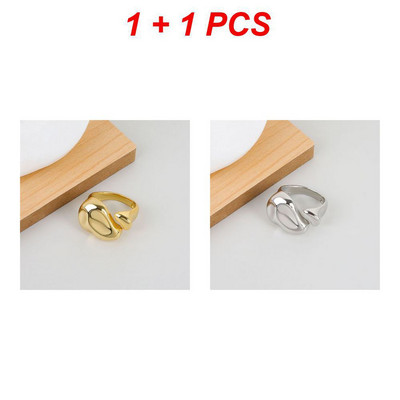 2023. aasta uued trendsõrmused roostevabast terasest sõrmused naistele kullavärvi õõnsad laiad sõrmused, meeste peo-sõrmeehted, aksessuaarid