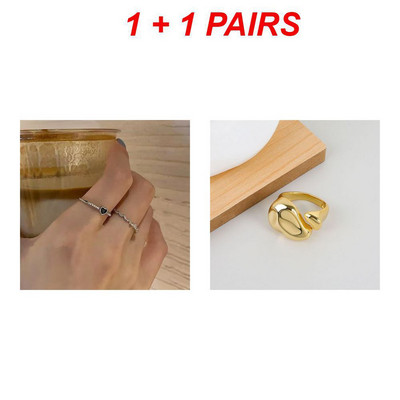 2023. aasta uued trendsõrmused roostevabast terasest sõrmused naistele kullavärvi õõnsad laiad sõrmused, meeste peo-sõrmeehted, aksessuaarid