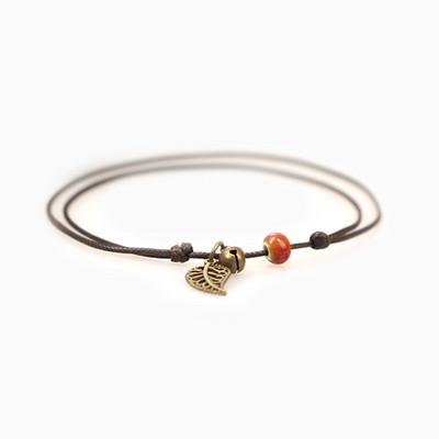 Simple Ceramic Anklets sieviešu oriģinālas ar rokām austas modes potītes lapu keramikas rotaslietas jewlries vairumtirdzniecība #1023
