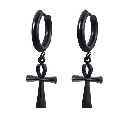 Vnox Anka Meeste kõrvarõngad, Punk-roostevabast terasest rippuvad kõrvaehted, Cubic Arrow Danlge, Rock Hiphop Boy Ear 1/2 Piece