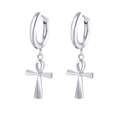 Vnox Anka Meeste kõrvarõngad, Punk-roostevabast terasest rippuvad kõrvaehted, Cubic Arrow Danlge, Rock Hiphop Boy Ear 1/2 Piece