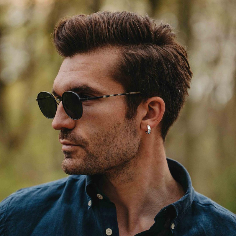 Vnox Anka Meeste kõrvarõngad, Punk-roostevabast terasest rippuvad kõrvaehted, Cubic Arrow Danlge, Rock Hiphop Boy Ear 1/2 Piece