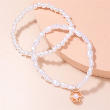 Aihua Hot Bohemia Simple Pearl Shell Anklet Chain για γυναίκες Κλασικό βραχιόλι αστραγάλου στο πόδι Μοντέρνα καλοκαιρινά κοσμήματα παραλίας δώρα