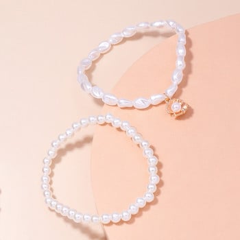 Aihua Hot Bohemia Simple Pearl Shell Anklet Chain για γυναίκες Κλασικό βραχιόλι αστραγάλου στο πόδι Μοντέρνα καλοκαιρινά κοσμήματα παραλίας δώρα