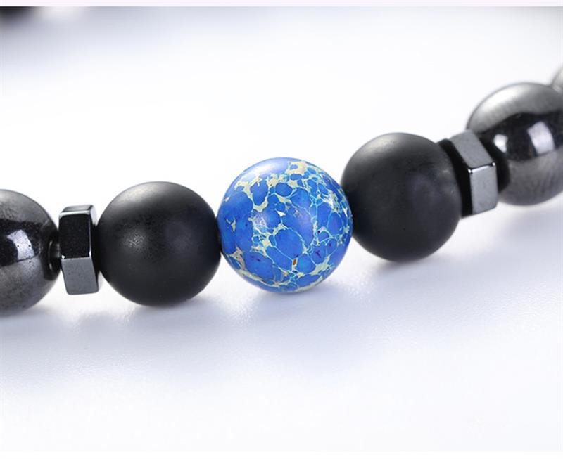 Modes retro magnētiskas ģeometriskas apaļas krelles rokassprādzes vīriešiem rotaslietas dāvanas piegādes vairumtirdzniecība