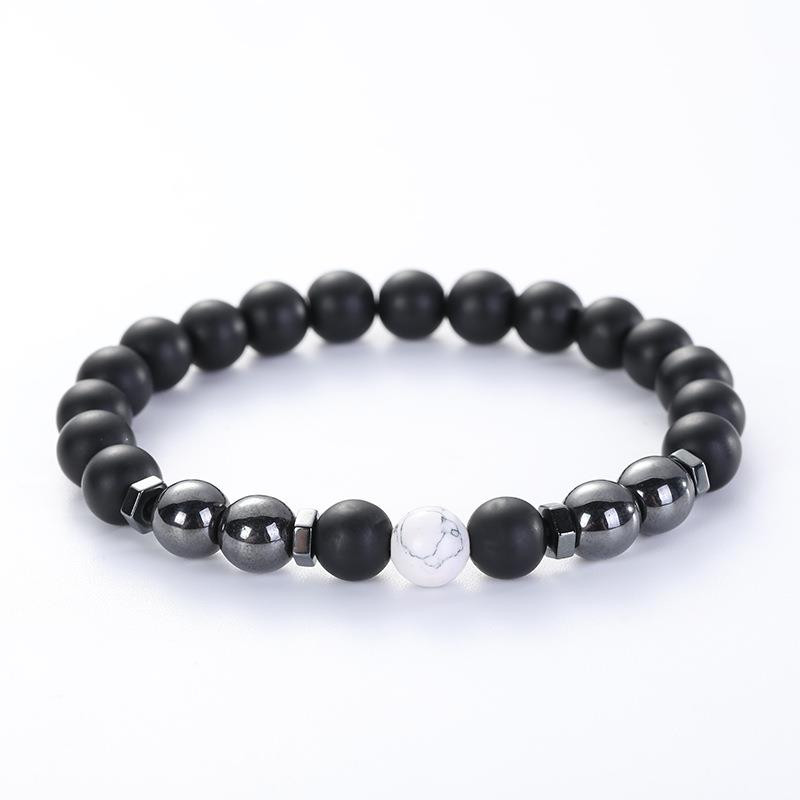 Modes retro magnētiskas ģeometriskas apaļas krelles rokassprādzes vīriešiem rotaslietas dāvanas piegādes vairumtirdzniecība