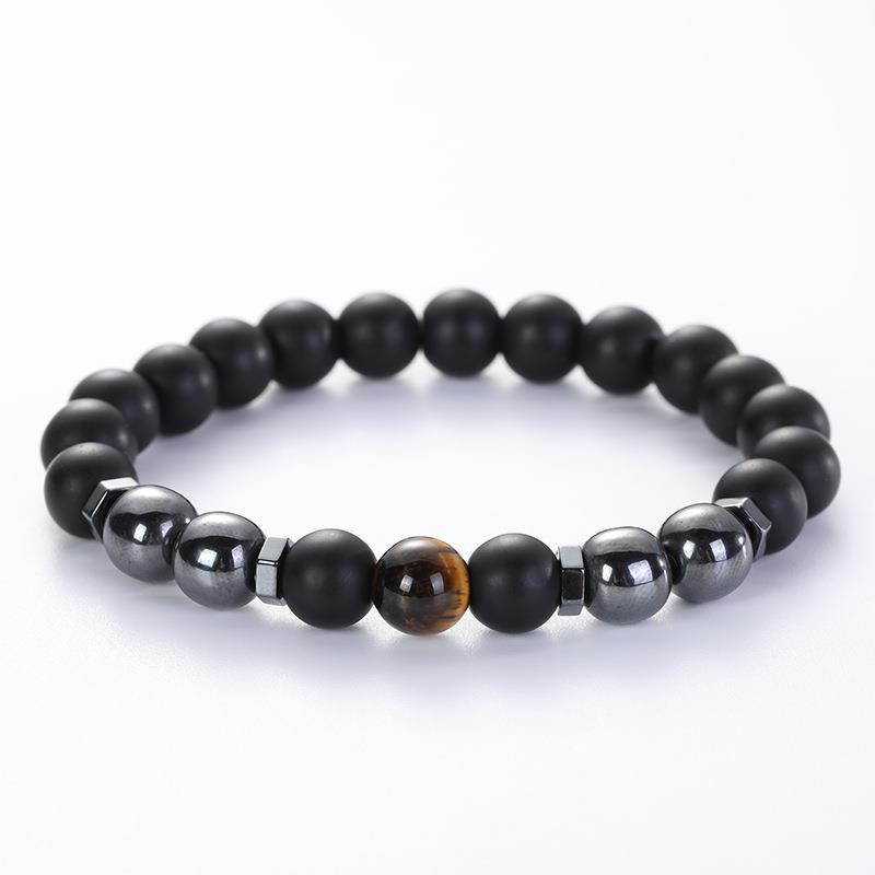 Modes retro magnētiskas ģeometriskas apaļas krelles rokassprādzes vīriešiem rotaslietas dāvanas piegādes vairumtirdzniecība