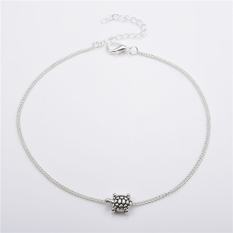 Μοντέρνα μοντέρνα μανταλάκια χελώνας για γυναίκες Vintage χαριτωμένο καλοκαιρινό βραχιόλι στον αστράγαλο στο πόδι Αξεσουάρ Bohemian Foot Jewelry New