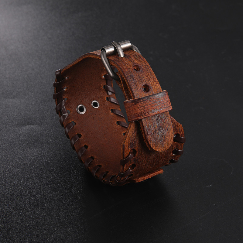 Tetragrammaton Pentagram Amulett Pentacle nahast ümbrisega käevõrud meestele Vana väe Jumala nimi roostevabast terasest Wiccani ehted