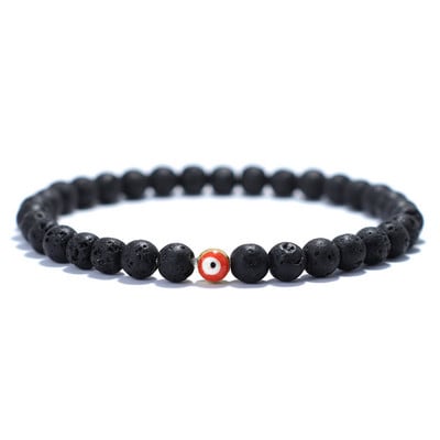 Minimalistlik meeste kivist käevõru Gooti kurjade silmadega käevõru 6 mm väikeste helmestega käevõru Türgi ehted meeste käte aksessuaarid Pulseira