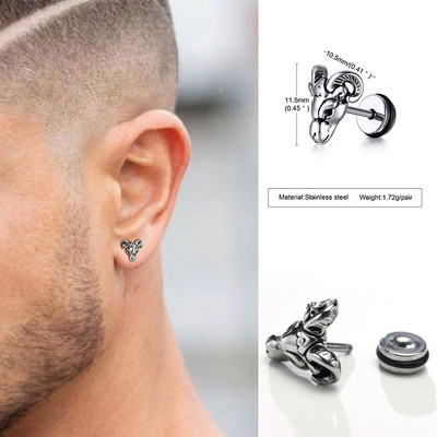 Meeste kääridega kõrvarõngad, juuksuri õmbleja kõrvarõngad, roostevabast terasest õmblev juuksuri kingitus, kinnikeeratavad kõrvatropid