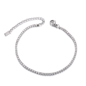 Lokaer Sparkling CZ Crystal Charm Anklet για γυναίκες κορίτσια από ανοξείδωτο ατσάλι με σύνδεσμο Bohemia Beach Foot Anklet Jewelry A19029