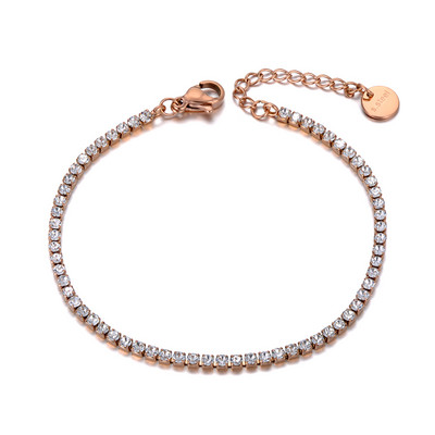 Lokaer Sparkling CZ Crystal Charm Gležnjače za žene Djevojke od nehrđajućeg čelika karika Bohemia Beach Foot Gležnjače nakit A19029