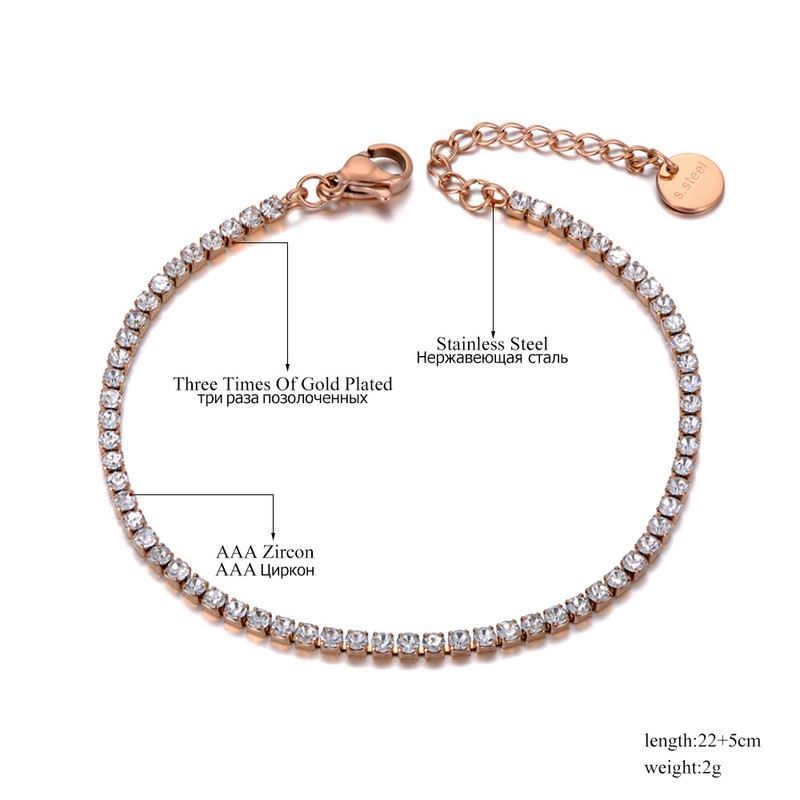 Lokaer Sparkling CZ Crystal Charm Gležnjače za žene Djevojke od nehrđajućeg čelika karika Bohemia Beach Foot Gležnjače nakit A19029