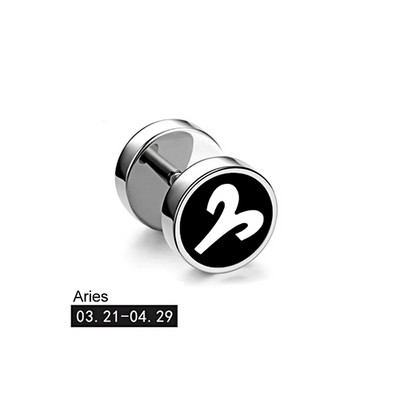 Trend 12 Constellation Barbell Stud Kõrvarõngas Meeste Naiste Mood Hantlitega Kõrvarõngad Tänavamood Korea väljaanne Kõrvaehted Kingitus